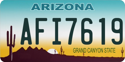 AZ license plate AFI7619