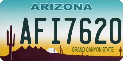 AZ license plate AFI7620