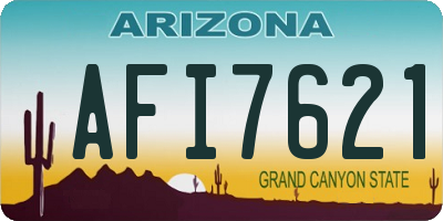 AZ license plate AFI7621