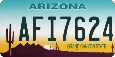 AZ license plate AFI7624