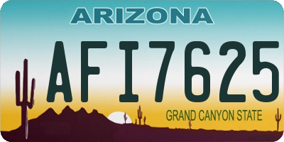 AZ license plate AFI7625