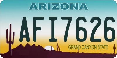 AZ license plate AFI7626