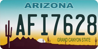AZ license plate AFI7628