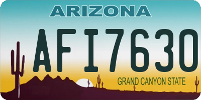 AZ license plate AFI7630