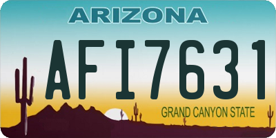 AZ license plate AFI7631