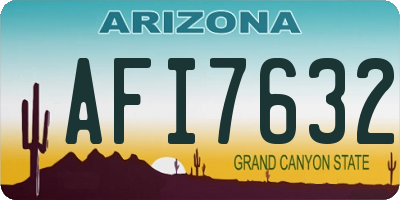 AZ license plate AFI7632