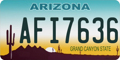 AZ license plate AFI7636