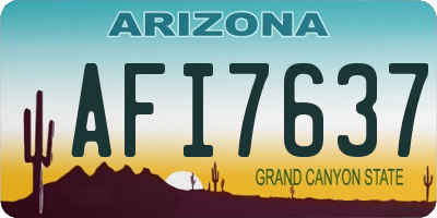 AZ license plate AFI7637