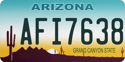 AZ license plate AFI7638