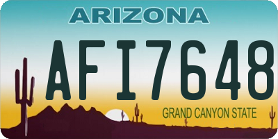 AZ license plate AFI7648