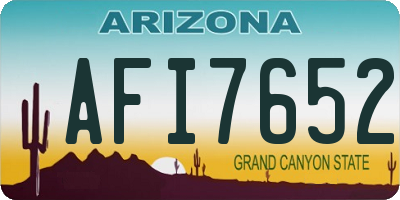 AZ license plate AFI7652