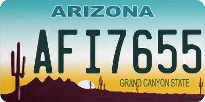 AZ license plate AFI7655