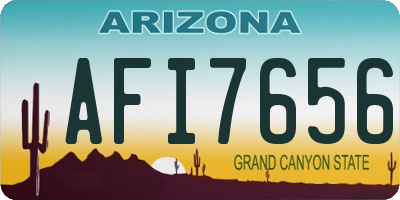AZ license plate AFI7656