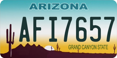 AZ license plate AFI7657