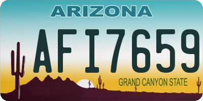 AZ license plate AFI7659