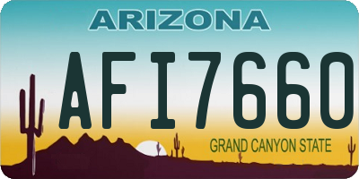AZ license plate AFI7660