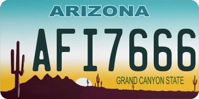AZ license plate AFI7666