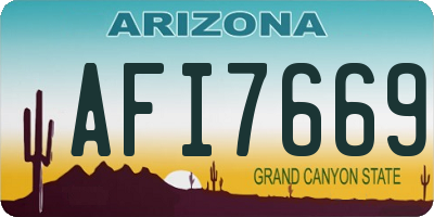 AZ license plate AFI7669