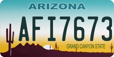 AZ license plate AFI7673