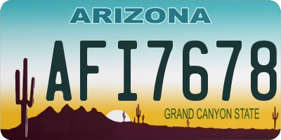 AZ license plate AFI7678