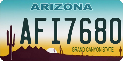 AZ license plate AFI7680
