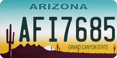 AZ license plate AFI7685