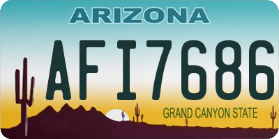 AZ license plate AFI7686