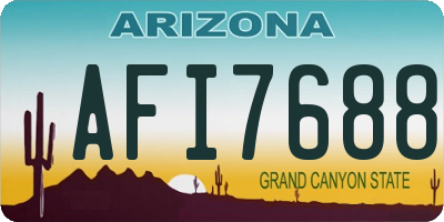 AZ license plate AFI7688