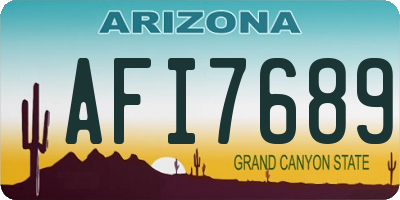 AZ license plate AFI7689