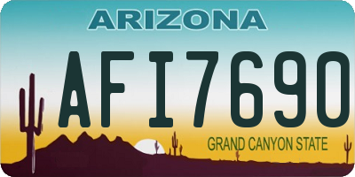 AZ license plate AFI7690