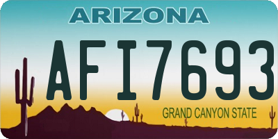 AZ license plate AFI7693