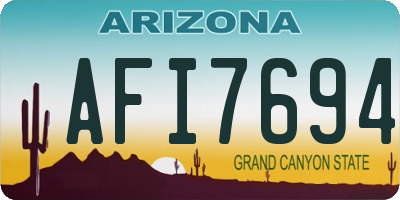 AZ license plate AFI7694