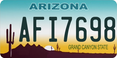 AZ license plate AFI7698