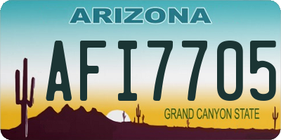 AZ license plate AFI7705