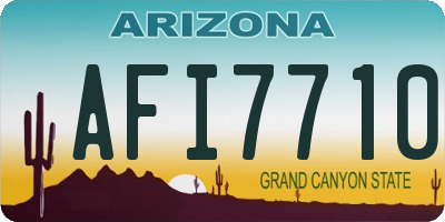 AZ license plate AFI7710