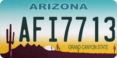 AZ license plate AFI7713