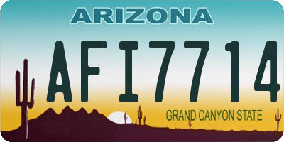 AZ license plate AFI7714