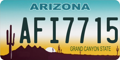 AZ license plate AFI7715