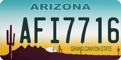 AZ license plate AFI7716