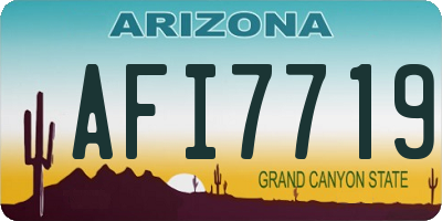 AZ license plate AFI7719