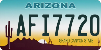 AZ license plate AFI7720
