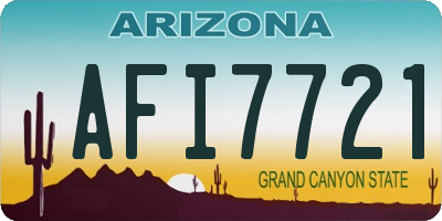 AZ license plate AFI7721