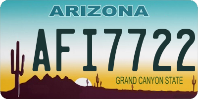 AZ license plate AFI7722