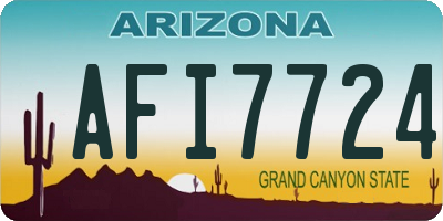 AZ license plate AFI7724