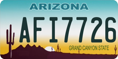 AZ license plate AFI7726