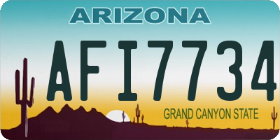 AZ license plate AFI7734