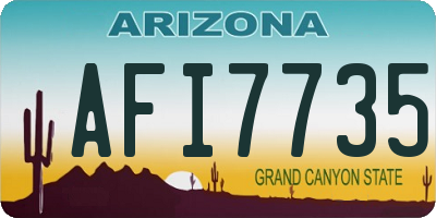AZ license plate AFI7735