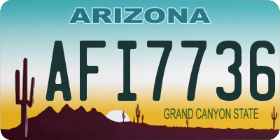 AZ license plate AFI7736