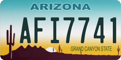 AZ license plate AFI7741