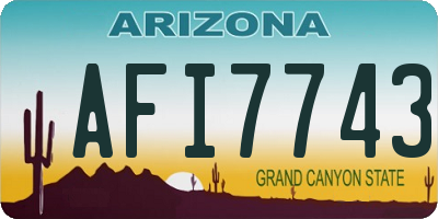 AZ license plate AFI7743